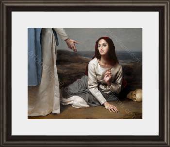 Mary Magdalen 2 Print With Frame, Mat, and Glass As Displayed